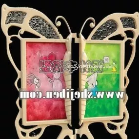 Modern Wall Painting Butterfly Shaped 3d model