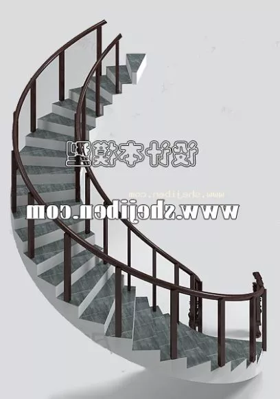 Glass Staircase 3d model