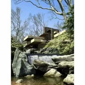 Lake House Building 3d model