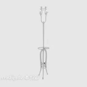White Clothes Rack Hanger 3d model