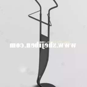 Bedroom Clothes Rack Hanger 3d model