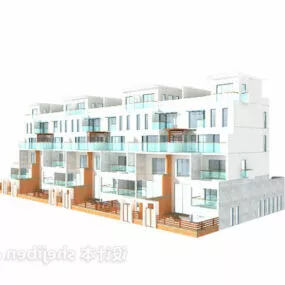 Modern Townhouse Building V1 3d model