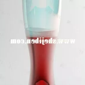 Glass Cup With Juicy Water 3d model