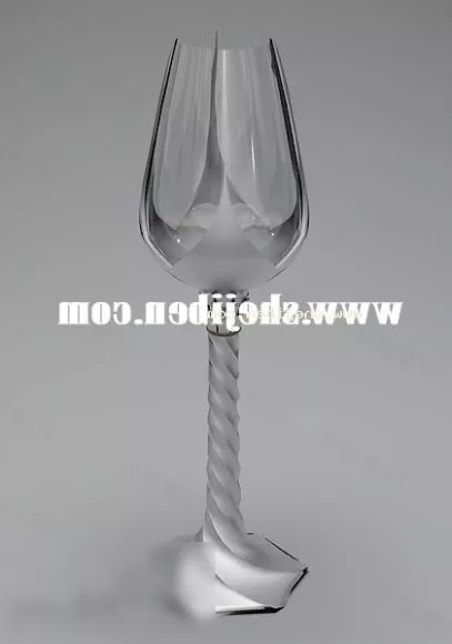 Wine Glass Stack 3d model