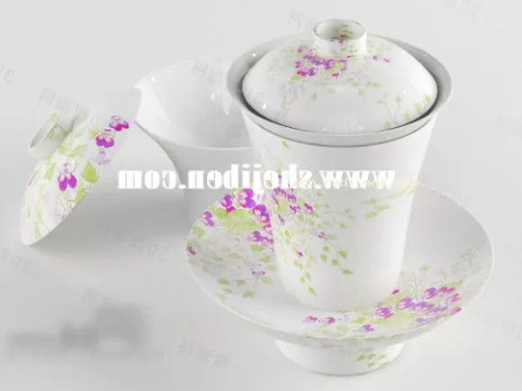 Falling Cup With Coffee 3d model
