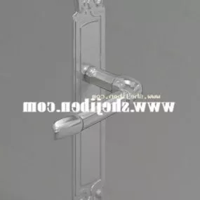 Antique Silver Door Handle 3d model