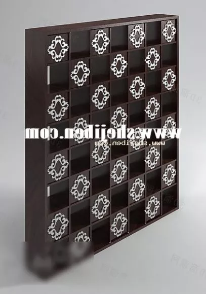 Wood Shelf Fitness Equipment 3d model