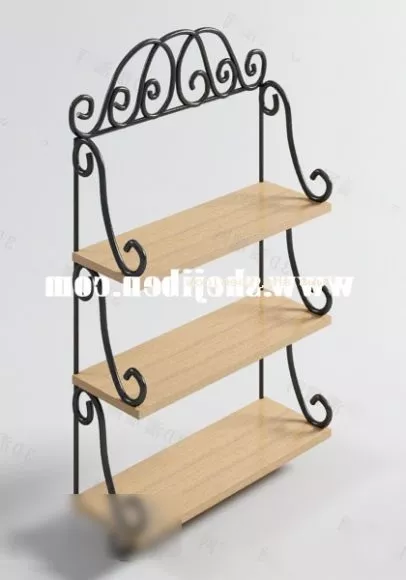 Wall Shelf With Drawers And Corner Shelf 3d model