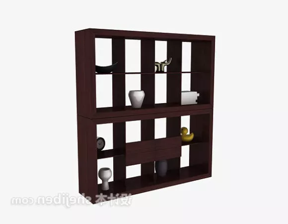 White Wall Shelf Simple 3d model
