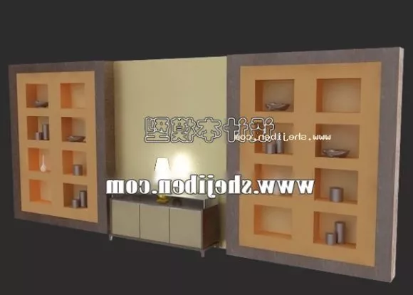 Book Stack On Table 3d model
