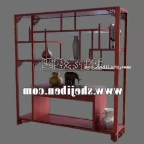 Chinese Bookcase Cabinet 3d model