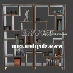 Decoration Cabinet With Decorating 3d model
