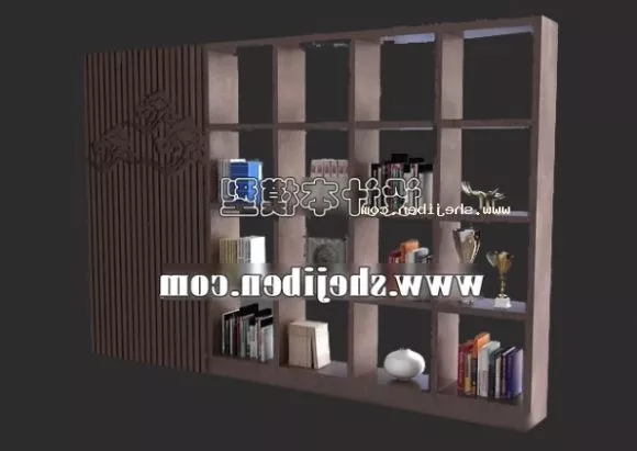 Black Vertical Shelf 3d model