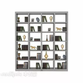 Square Bookshelf Furniture 3d model