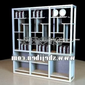 White Painted Cabinet Furniture 3d model