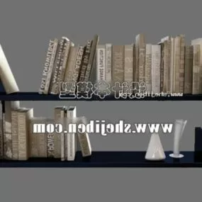 Simple Bookcase Cabinet Furniture 3d model