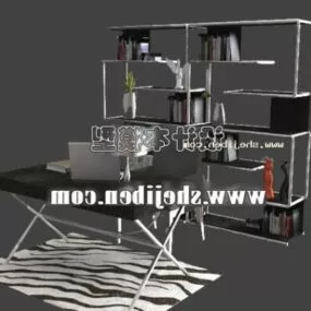 Decorative Bookshelf Cabinet 3d model