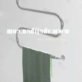 Bathroom Curved Towel Rack 3d model