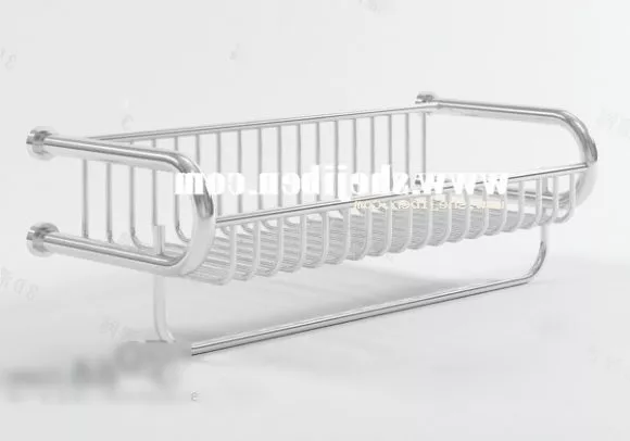 Side Rack Shelf With Vertical Mirror 3d model