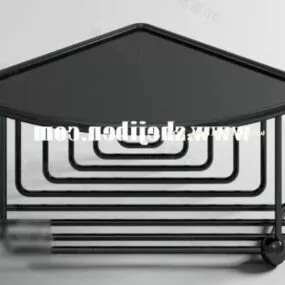 Black Iron Corner Rack Furniture 3d model