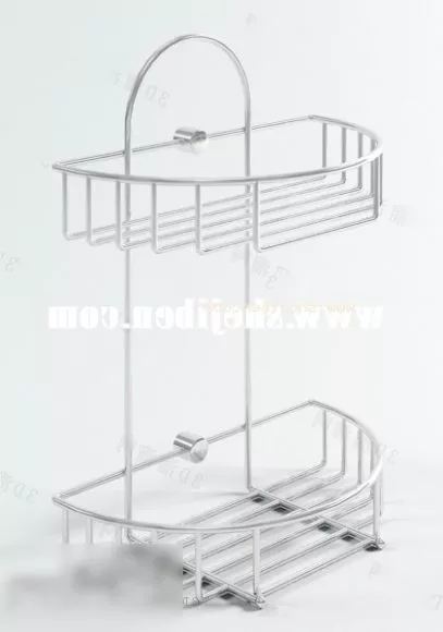 Cabinet Rack Shelf Walnut Material 3d model