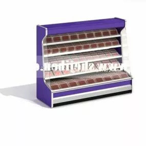 Supermarket Drink Food Shelf 3d model