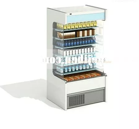 Black Vertical Shelf 3d model