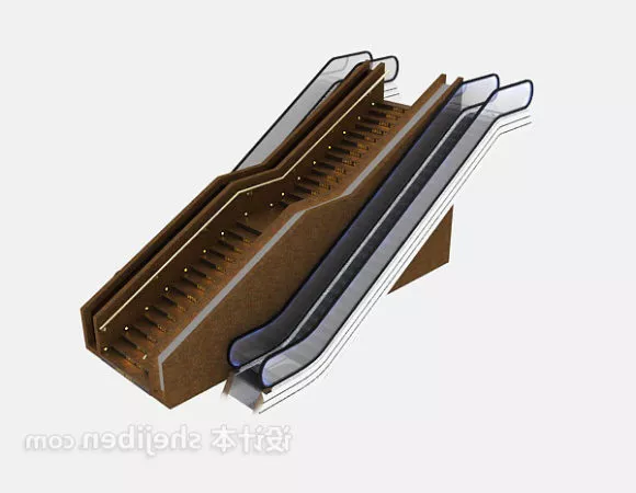 Staircase Rail With Iron Beam 3d model