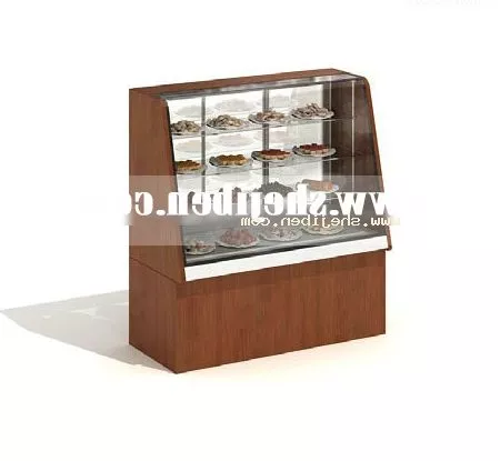 Tall Shelf With Seat Entrance Cabinet 3d model