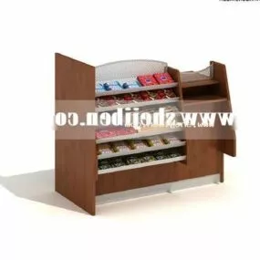 Supermarket Food Shelf 3d model