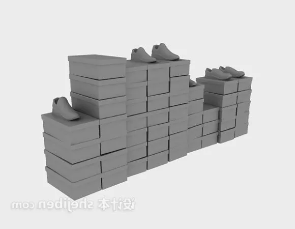 Staircase With Shelf Under 3d model
