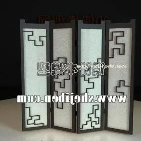 Vintage Screen Partition Chinese Style 3d model