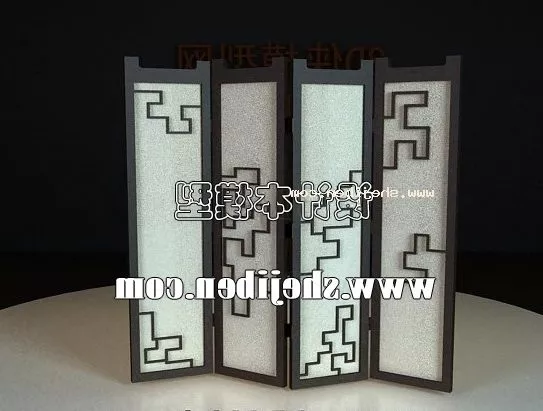 Screen Partition Square Pattern 3d model