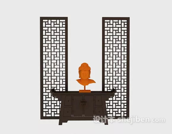 Cnc Partition Carved Wooden 3d model