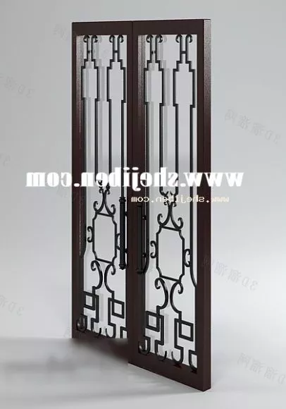 Brown Mdf Door 3d model