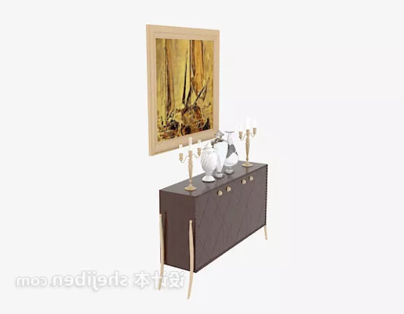 Office Desk Furniture With Chair Computer 3d model