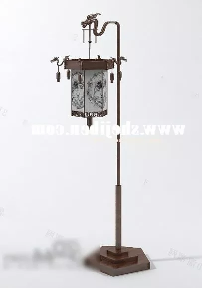 Elegant Bedside Table Lamp 3d model