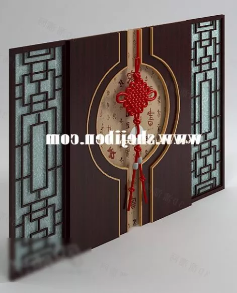 Door White Painted With Handle 3d model