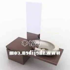 Stone Washbasin Furniture 3d model