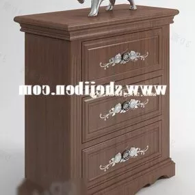 Wall Desk Wooden Material 3d model