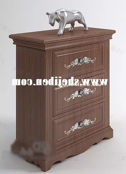 Computer Desk With Keyboard Tray And Shelf 3d model