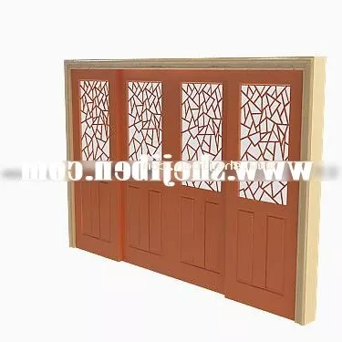 Chinese Window Frame Less Lines 3d model
