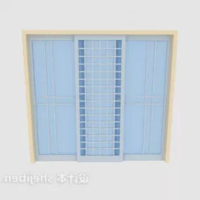 Sliding Door Glass Panel 3d model