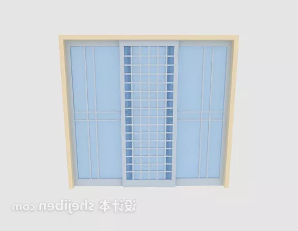 Door Open With Frame 3d model