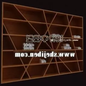 Long Wardrobe Wooden Material 3d model