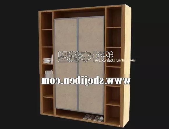 Curved Oled Tv Cabinet Wooden Entertainment Furniture 3d model