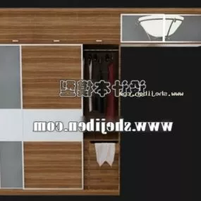 Mdf Wood Wardrobe Furniture 3d model
