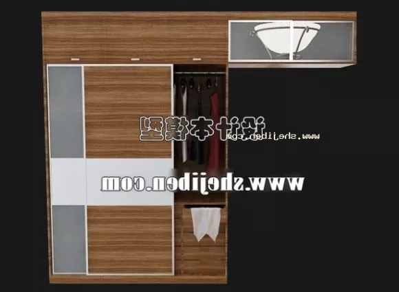 Wardrobe Wooden Old Style 3d model