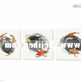 Chinese Modern Frameless Painting 3d model