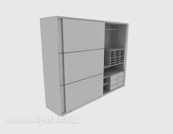 Fireplace Modern With Bar Table 3d model